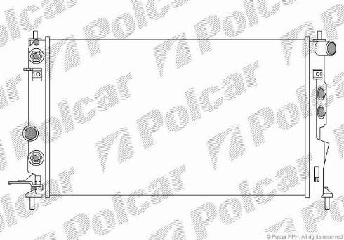 Polcar 551608A3 - Радиатор, охлаждение двигателя autospares.lv