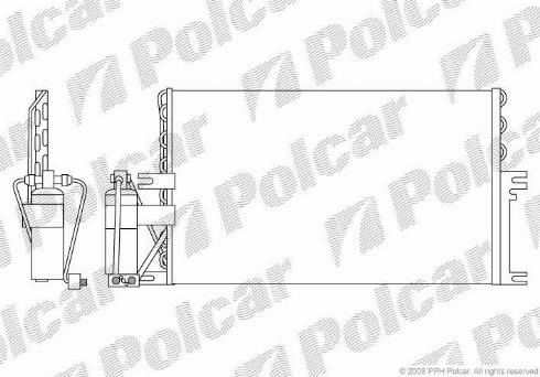 Polcar 5516K81X - Конденсатор кондиционера autospares.lv