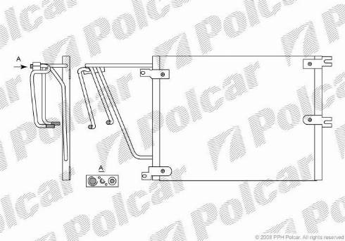 Polcar 5516K82X - Конденсатор кондиционера autospares.lv