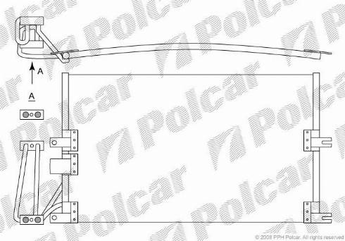 Polcar 5516K8C1 - Конденсатор кондиционера autospares.lv