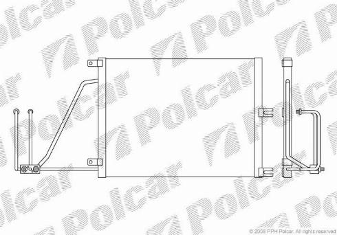 Polcar 5516K8C2 - Конденсатор кондиционера autospares.lv