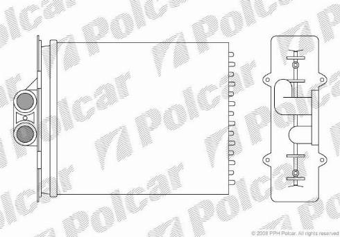 Polcar 5516N8-2 - Теплообменник, отопление салона autospares.lv