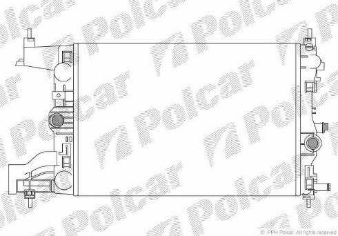 Polcar 551108-1 - Радиатор, охлаждение двигателя autospares.lv