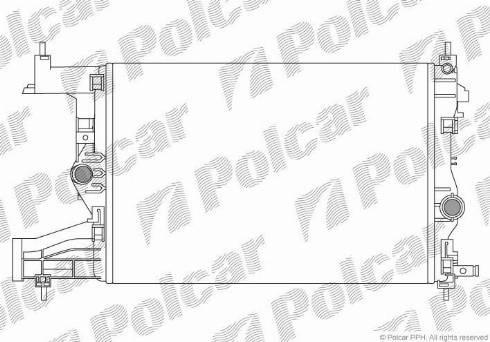 Polcar 5511083X - Радиатор, охлаждение двигателя autospares.lv