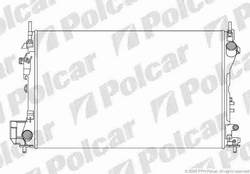 Polcar 5518087X - Радиатор, охлаждение двигателя autospares.lv