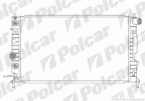 Polcar 551708-1 - Радиатор, охлаждение двигателя autospares.lv