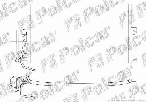 Polcar 5517K81X - Конденсатор кондиционера autospares.lv