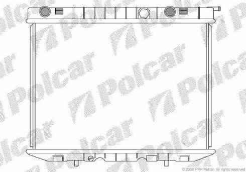 Polcar 558008-4 - Радиатор, охлаждение двигателя autospares.lv