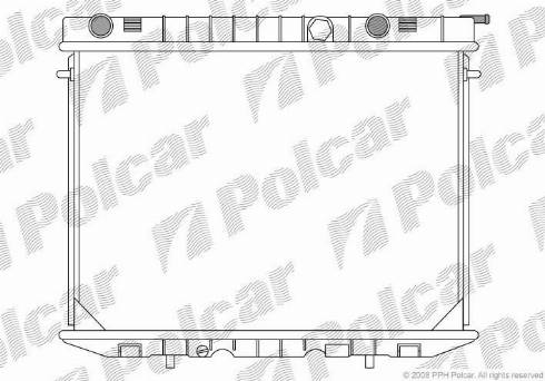 Polcar 558008-1 - Радиатор, охлаждение двигателя autospares.lv