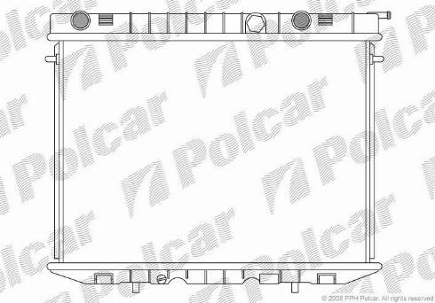 Polcar 558008-3 - Радиатор, охлаждение двигателя autospares.lv