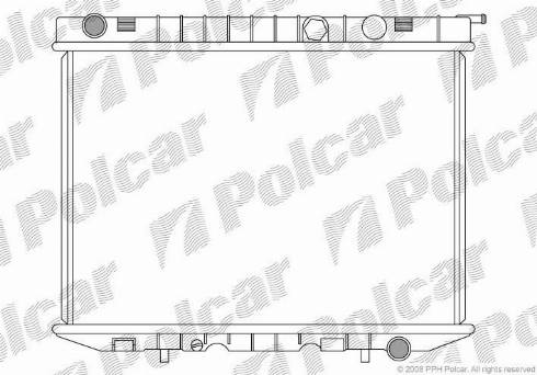 Polcar 558008-2 - Радиатор, охлаждение двигателя autospares.lv