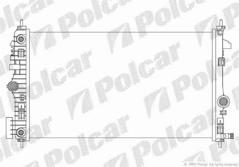 Polcar 5520084X - Радиатор, охлаждение двигателя autospares.lv