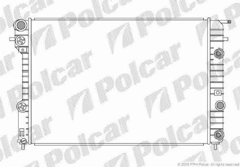 Polcar 552808-1 - Радиатор, охлаждение двигателя autospares.lv