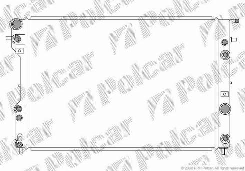 Polcar 5528082X - Радиатор, охлаждение двигателя autospares.lv