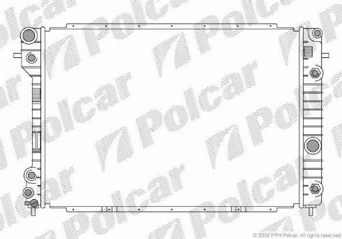 Polcar 5527089X - Радиатор, охлаждение двигателя autospares.lv