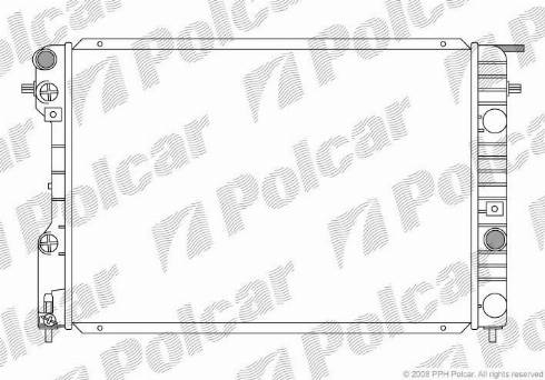 Polcar 552708-3 - Радиатор, охлаждение двигателя autospares.lv