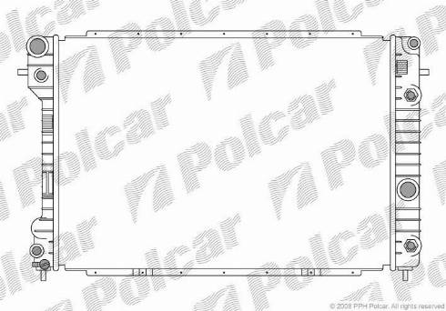 Polcar 5527087X - Радиатор, охлаждение двигателя autospares.lv