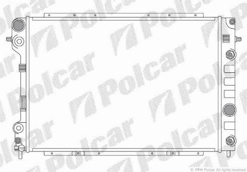 Polcar 552708A9 - Радиатор, охлаждение двигателя autospares.lv