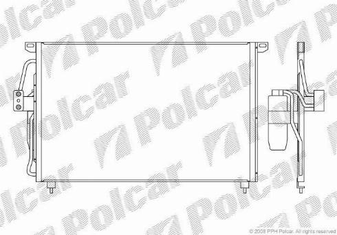 Polcar 5527K81X - Конденсатор кондиционера autospares.lv