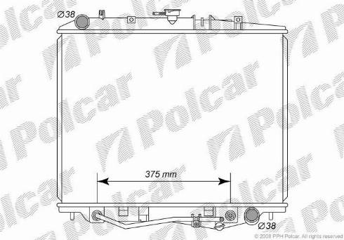 Polcar 5570081K - Радиатор, охлаждение двигателя autospares.lv