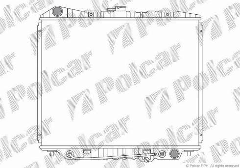 Polcar 557008-1 - Радиатор, охлаждение двигателя autospares.lv