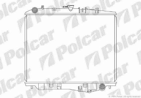 Polcar 557008-3 - Радиатор, охлаждение двигателя autospares.lv