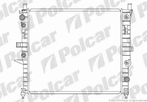 Polcar 504408-1 - Радиатор, охлаждение двигателя autospares.lv