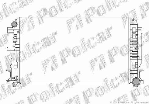 Polcar 5065085X - Радиатор, охлаждение двигателя autospares.lv