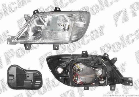 Polcar 5063091E - Основная фара autospares.lv