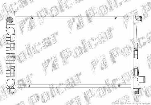 Polcar 500508-5 - Радиатор, охлаждение двигателя autospares.lv