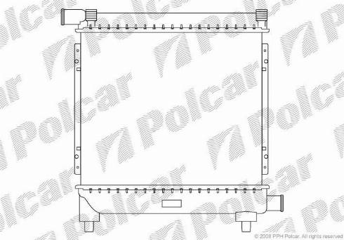 Polcar 500108-1 - Радиатор, охлаждение двигателя autospares.lv