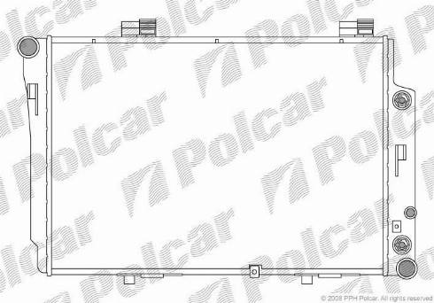 Polcar 500208-4 - Радиатор, охлаждение двигателя autospares.lv