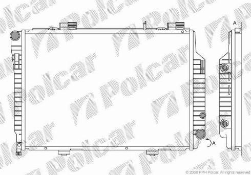 Polcar 50020801 - Радиатор, охлаждение двигателя autospares.lv