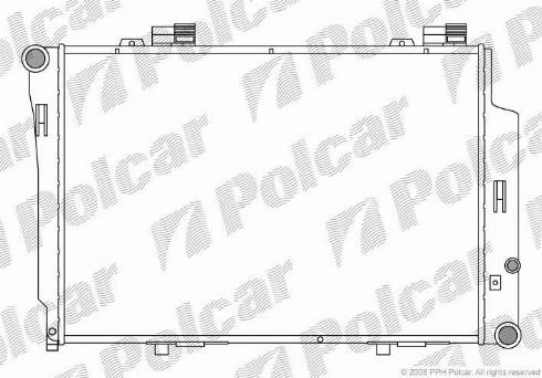 Polcar 500208-1 - Радиатор, охлаждение двигателя autospares.lv