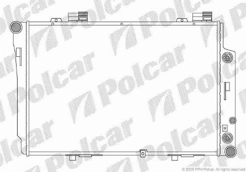 Polcar 500208-2 - Радиатор, охлаждение двигателя autospares.lv