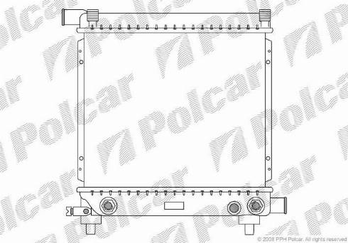 Polcar 5014085X - Радиатор, охлаждение двигателя autospares.lv