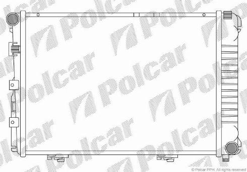 Polcar 501408-1 - Радиатор, охлаждение двигателя autospares.lv