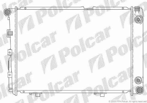 Polcar 501408-3 - Радиатор, охлаждение двигателя autospares.lv