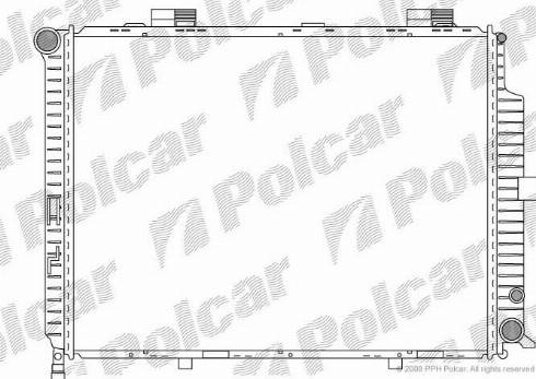 Polcar 501508-7 - Радиатор, охлаждение двигателя autospares.lv