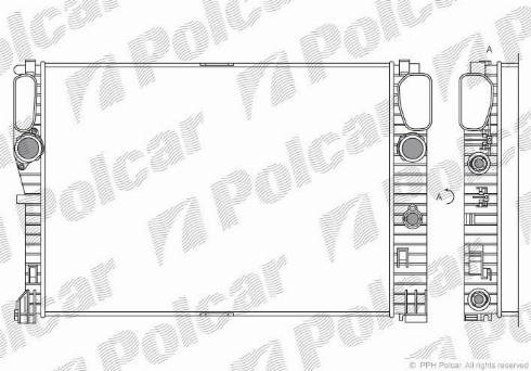 Polcar 501608-4 - Радиатор, охлаждение двигателя autospares.lv