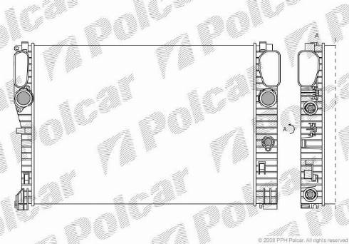 Polcar 5016081X - Радиатор, охлаждение двигателя autospares.lv