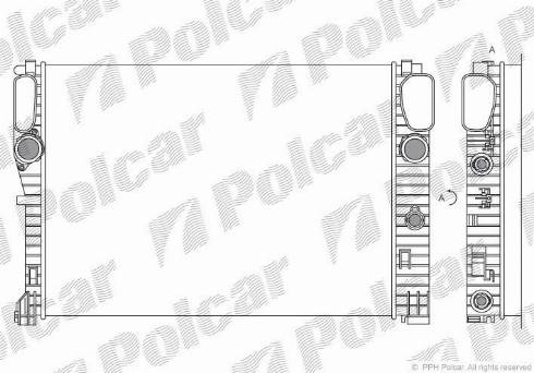 Polcar 501608-1 - Радиатор, охлаждение двигателя autospares.lv