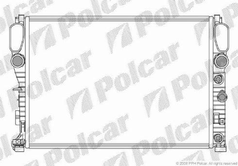 Polcar 5016082X - Радиатор, охлаждение двигателя autospares.lv