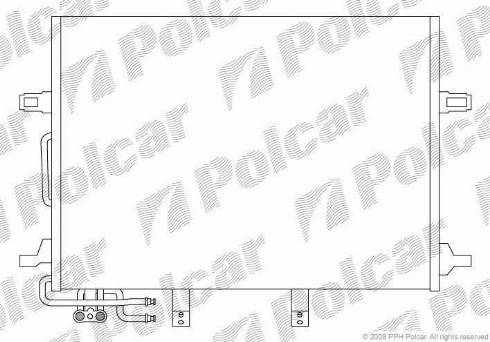 Polcar 5016K8C1 - Конденсатор кондиционера autospares.lv