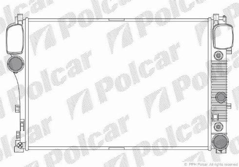 Polcar 503108-1 - Радиатор, охлаждение двигателя autospares.lv