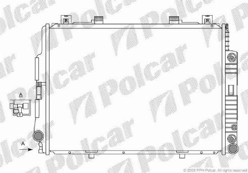 Polcar 502408-6 - Радиатор, охлаждение двигателя autospares.lv