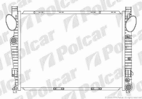 Polcar 502508-4 - Радиатор, охлаждение двигателя autospares.lv