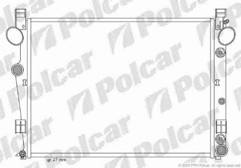 Polcar 5025081X - Радиатор, охлаждение двигателя autospares.lv