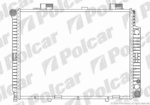 Polcar 502108-1 - Радиатор, охлаждение двигателя autospares.lv