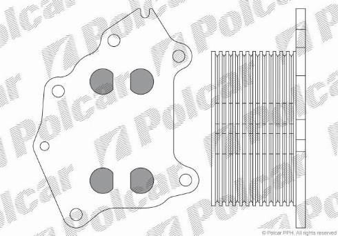 Polcar 5102L8-2 - Масляный радиатор, двигательное масло autospares.lv